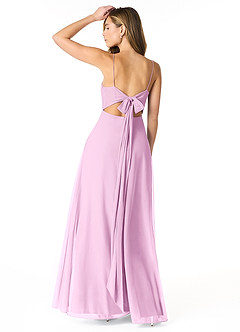 Azazie Rae Bridesmaid Dresses Candy Pink A-Line Bow Mesh Dress image2