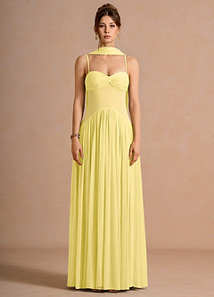 Robe Longue Jaune Pastel Avelis image4