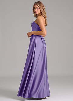 Azazie Lucienne Bridesmaid Dresses Tahiti A-Line Strapless Stretch Satin Convertible Dress image3
