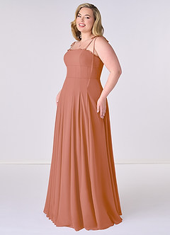 Barbie ♥ Azazie Final Sale Barbie Pink A-Line Pleated Chiffon Dress image8