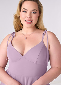 Barbie ♥ Azazie Bridesmaid Dresses Wisteria A-Line Bow Chiffon Dress image9