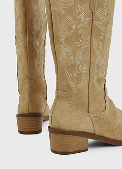 front Botas vaqueras de ante