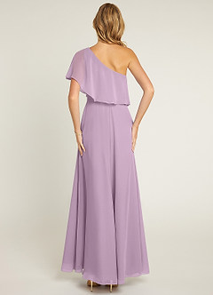 Azazie Lizzy Bridesmaid Dresses Wisteria A-Line One Shoulder Chiffon Dress image2