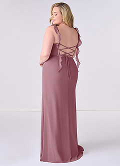 Barbie ♥ Azazie Bridesmaid Dresses Vintage Mauve Mermaid Corset Chiffon Dress image8