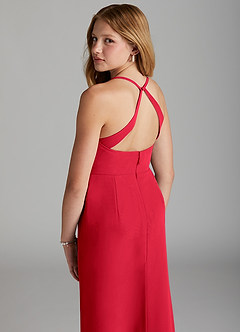 Azazie Becca Junior Scarlet Mermaid Chiffon Dress image2