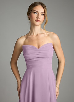 Azazie Ayla Abiti da Damigella Abito A-Line in Chiffon Scollo a Cuore Glicine image4