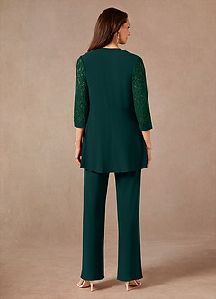 Azazie Mamrie Mother of the Bride Dresses Dark Green Pine Jumpsuit/Pantsuit Lace Dress image6