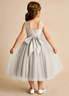 Azazie Dovey Abiti da Ragazza di Fiori Abito Principessa in Tulle Fiocco Gelo image3