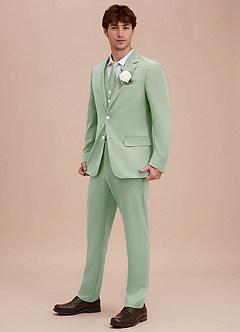front Ethan Dusty Sage Refined Weave Suit Jacket