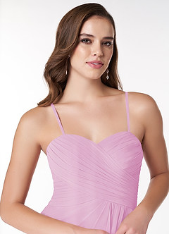 Azazie Arabella Allure Final Sale Candy Pink A-Line Sweetheart Neckline Chiffon Convertible Dress image6