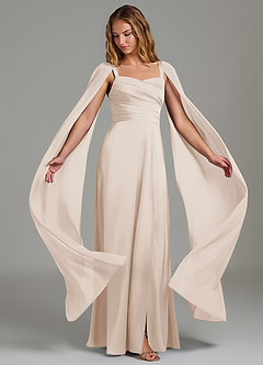 Azazie Niveah Bridesmaid Dresses White Alabaster A-Line Strapless Stretch Satin Convertible Dress image1