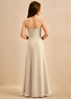 Azazie lolly Girls Formal Sukienki dla dziewczynek sypiących kwiaty Linia A Pofałdowany Szyfon Długość podłogi Sukienka image2