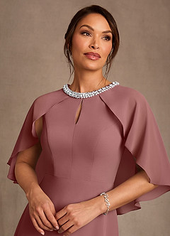 Azazie Winnifred Mother of the Bride Dresses Desert Rose A-Line Beaded Chiffon Dress image4