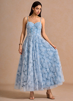 Gaelira Sky Blue Maxi Dress image3