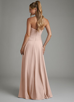 Azazie Layla Bridesmaid Dresses English Rose A-Line Strapless Chiffon Dress image2