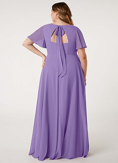 Azazie Kimber Bridesmaid Dresses Tahiti A-Line Flounce Sleeve Chiffon Dress image10