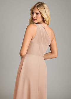 Azazie Phaedra Bridesmaid Dresses English Rose A-Line One Shoulder Chiffon Dress image6