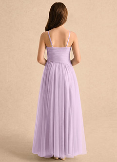 Azazie Poppy Girls Formal Abiti da Ragazza di Fiori Abito A-Line in Tulle Plissettato Lilla Glassato image2