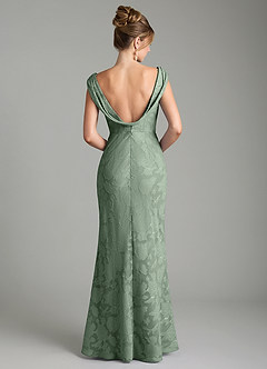 Azazie Kieryn Bridesmaid Dresses Matcha Mermaid Pleated Floral Burnout Dress image7