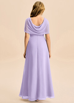Azazie Emma Junior A-Linie Plissee Chiffon Kleid Flieder image2