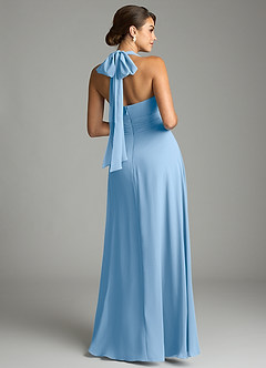 Azazie Tamira Bridesmaid Dresses Powder Blue A-Line Pleated Chiffon Convertible Dress image8