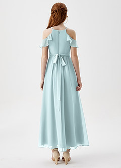 Azazie Chaya Junior Mist A-Line Off the Shoulder Chiffon Dress image2
