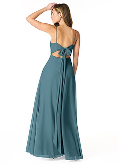 Azazie Rae Bridesmaid Dresses Bermuda A-Line Bow Mesh Dress image2