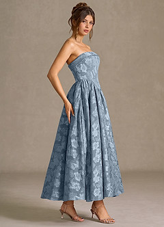 Mila Dusty Blue Midi Dress image6