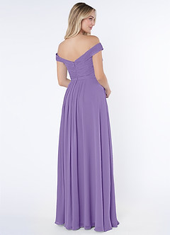 Azazie Audrianna Robes de demoiselle d'honneur Robe Trapèze Convertible en Mousseline de soie Schulterfrei gerafft Tahiti image4