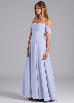 Azazie Almina Bridesmaid Dresses Lavender A-Line Off the Shoulder Chiffon Convertible Dress image6