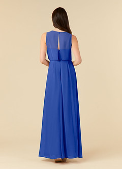 Azazie Marchioness Mother of the Bride Dresses A-Line Scoop Pleated Chiffon Floor-Length Dress image2