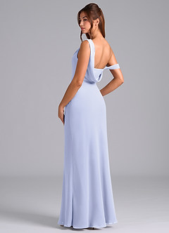 Azazie Madelyn Robes de demoiselle d'honneur Robe Sirène Convertible en Mousseline de soie Ue épaule Lavande image6