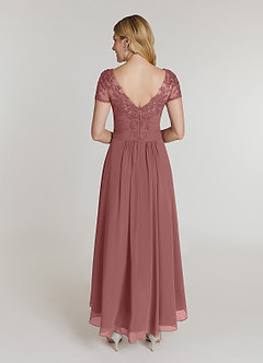 Azazie Thais Mother of the Bride Dresses Desert Rose A-Line Lace Chiffon Dress image2