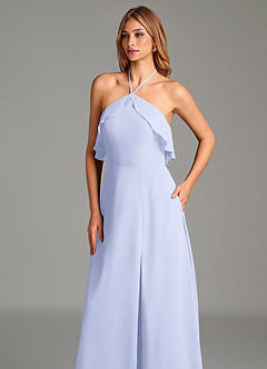 Azazie Cara Bridesmaid Dresses Lavender A-Line Ruched Chiffon Dress image2