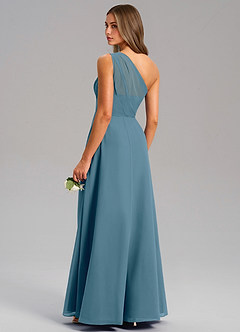 Azazie Phaedra Bridesmaid Dresses Bermuda A-Line One Shoulder Chiffon Dress image7