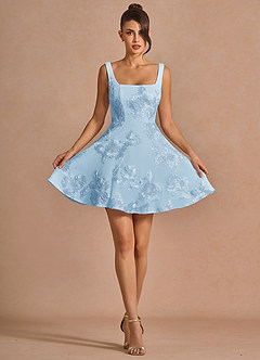 Brynn Sky Blue Mini Dress image3