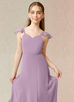 Azazie Everett Junior Wisteria A-Line Chiffon Dress image5