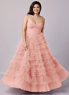 Barbie ♥ Azazie Bridesmaid Dresses Rosette A-Line Sweetheart Neckline Tulle Dress image6