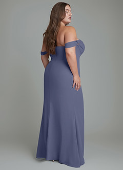 Azazie Johana Bridesmaid Dresses Stormy Mermaid Off the Shoulder Chiffon Convertible Dress image9