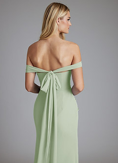 Azazie Solstice Final Sale Dusty Sage Mermaid Strapless Chiffon Convertible Dress image2