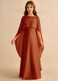 Azazie Fishie Junior Formal Flower Girl Klänningar Klä A-Line i Matt satäng image5