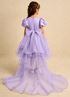 Azazie Cocoa vestidos de niña de las flores Vestido de Lila de Tul de Princesa con Plisado image7
