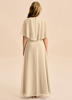 Azazie Maris Junior A라인 쉬폰 플로어 길이 주니어 신부 들러리 드레스 image2