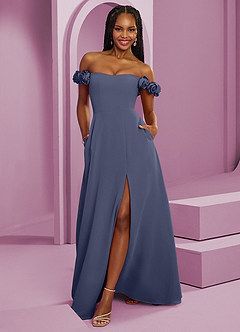 Barbie ♥ Azazie Vestidos de damas de honor Vestido de Tormenta de Gasa de Corte en A Convertible con Vestidos sin tirantes image1