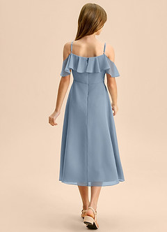 Azazie Kamilla Junior Klä av A-Line i Chiffong Av axeln image2