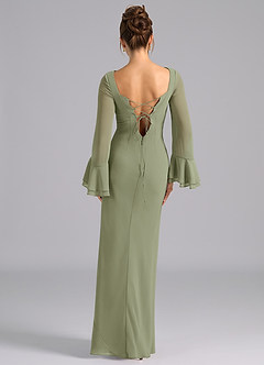 Azazie Leone Bridesmaid Dresses Pistachio Mermaid Corset Chiffon Dress image6