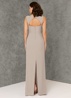 Azazie Flori Bridesmaid Dresses Frost Sheath Square Neckline Chiffon Dress image2