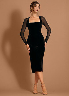 Morwenna Black Midi Dress image3