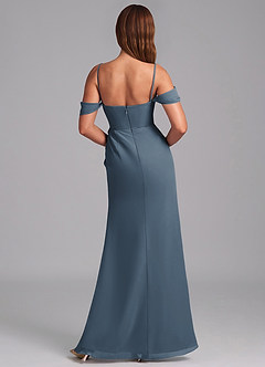 Azazie Johana Jurken voor bruidsmeisjes Converteerbaar Jurk van Chiffon met Zeemeermin Off the Shoulder Neptunus image2