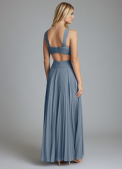 Azazie Hosanna Bridesmaid Dresses Twilight A-Line Pleated Chiffon Dress image3